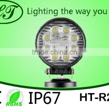 New Arrival! black 24w led round work light cheapest price long lifetime high intensity 2000LM