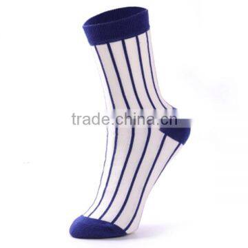 Custom new casual fashion mens striped sock with sock clips