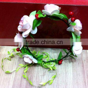 Boho Daisy Festival Wedding Elastic Flower Floral Hair Garland Headband Hairband F1006