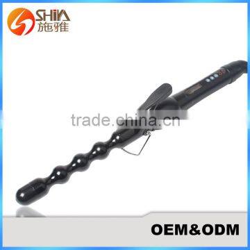 professional hair curling iron lcd display spiral styler hair curler 110v-240v black new hair styling tools 923