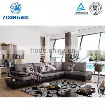 Fashion Design Grey Color Wood Base Fabric Sofa