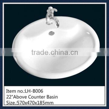 New Model white top easy clean washing basins counter