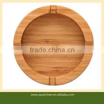 Personalized Solid Environmental Round Bamboo Ashtray photo-2