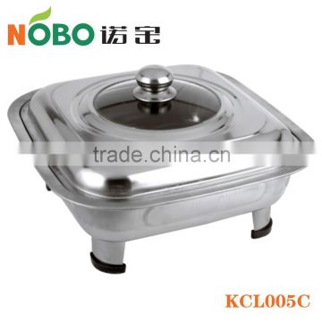 Restaurant Supply stainless Steel Square Buffet Chafing Dish with Combinated Lid