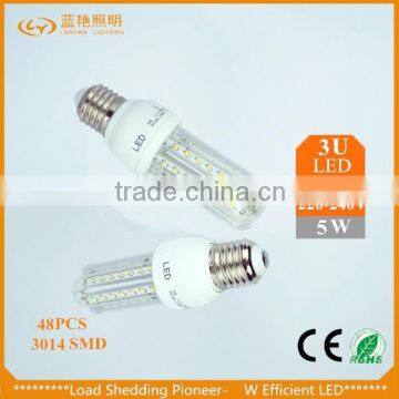 High Lumen Full Spiral E27 5w Daylight Energy Saving Light Bulb
