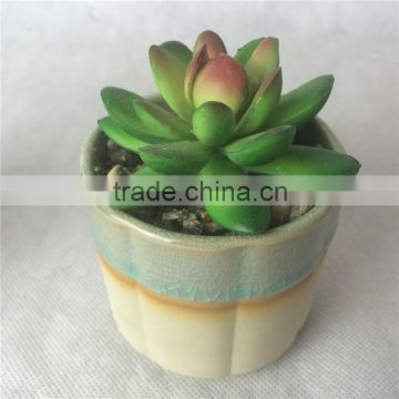 home decor PVC artificial succulent flower plant with pot