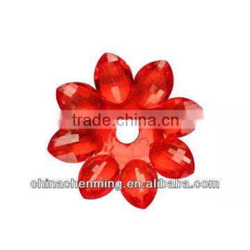 transparent acrylic large decorative flower beads