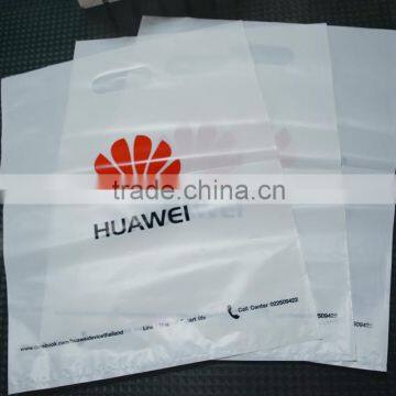 High Quality Factory Wholesale Plastic Die Cut Handle Bag With Custom Logo And Handle