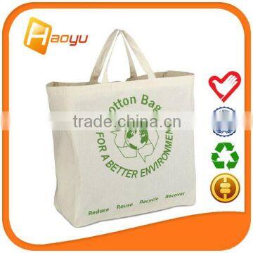 Durable organic cotton canvas tote bag as shopping bag