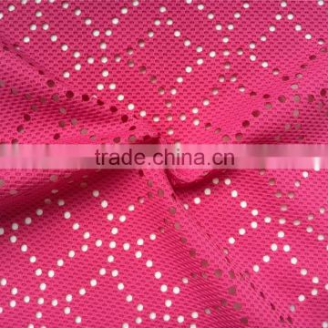 Laser drilling jacquard knitted cloth