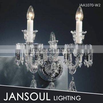 JANSOUL 2 lights modern crystal wall lamp for bedroom