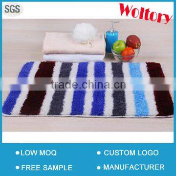 Polyacrylic latex back jacquard shaggy bath mat set