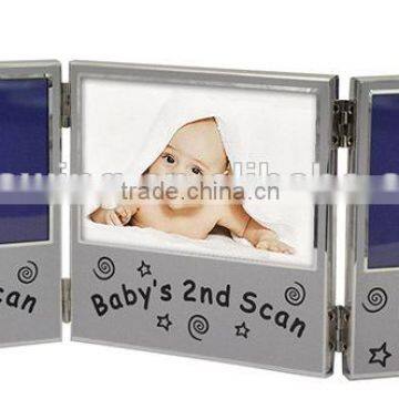 New design with silver edge of triplet baby aluminum photo frame ZD333N