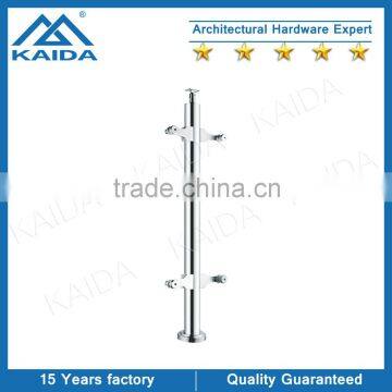 High performance stainless steel post for glass railing