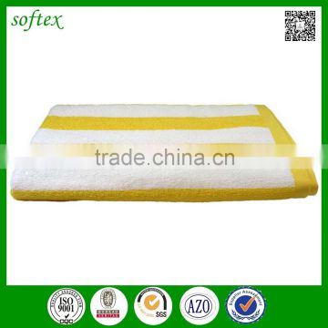 China factory custom 30"*60'' cotton yellow striped beach towel                        
                                                                                Supplier's Choice