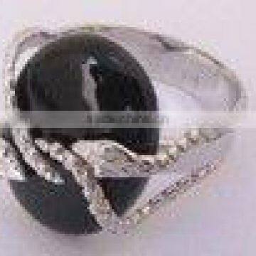Silver Ring With Black Onyx