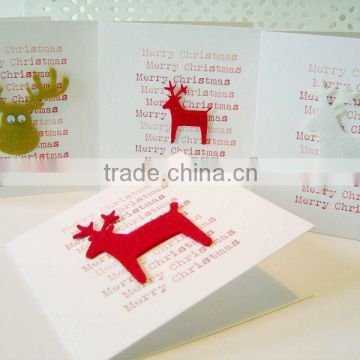 Set of 4 Handmade greeting Christmas Cards,greeting card gift set,card set printing,gift playing card set