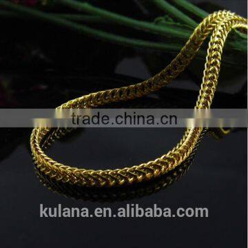 3.5mm Stainless Steel Necklace Fox Tail Chain Gold Necklace Designs in 3 grams 91813