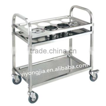 Stainless Steel seasoning trolley for restaurant