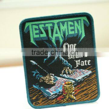 Custom colorful sew-on woven patches for jackets/sweater/sportswear