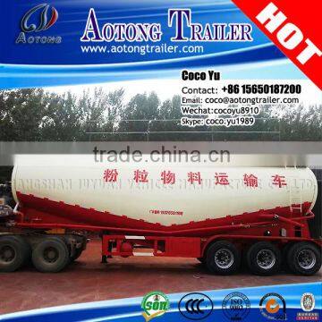 Tri-axle powder material carrier tank Semi trailer for bulk flour transportation