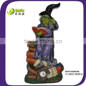 Creepy polyresin halloween witch dolls made in china