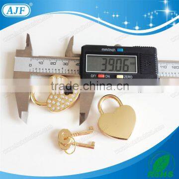 New Brand Mini Gold Lock for Bracelets Pendant With Rhinestones photo-4