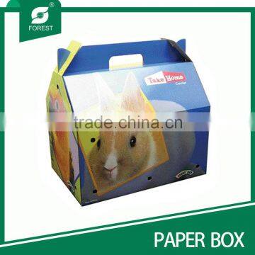 PAPER CARDBOARD SUITCASE BOX WITH HANDLE photo-3