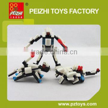 PEIZHI 3 In1 Hot Sale Educational Transformable robot Plastic Toys Building Blocks