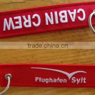 Custom Made High Quality Airlines Pilot Embroidery Jacqaurd Keyring Keychain Gift and Promotion photo-6