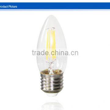 2W LED Filament Candle Light AC100-260V E27/E26 CE certified