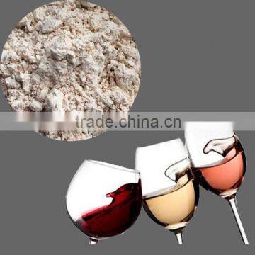 Diatomaceous earth for red wine