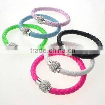 Colorful Leather Bracelet Bangles Wholesale New Personalized Leather Bracelets Wholesale 118C