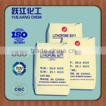 Lithopone white pigment b301 ZnS BaSO4 shanghai yuejiang producer