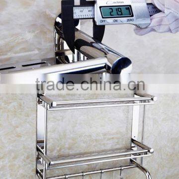 Wholesale Market Stainless Steel Three Layers Bathroom Shelf photo-2