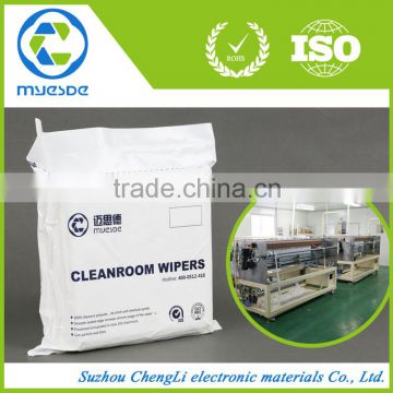 laser Sealed dustless hot sell lint-free semiconductor use polyester cleanroom wiper cloth