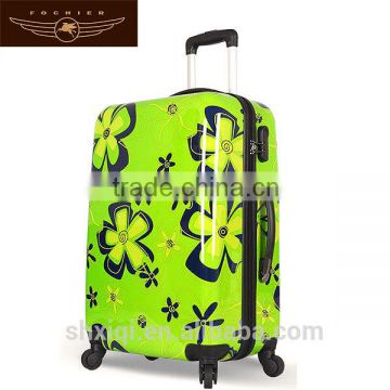 fancy girls new printing luggage cheap suitcase trolley