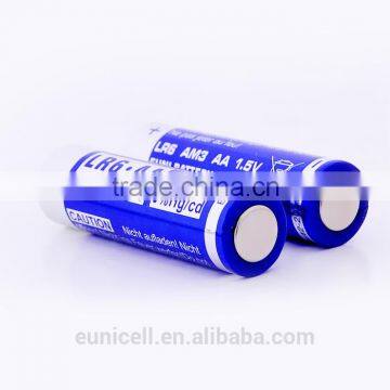 Zn/MnO2 1.5V Alkaline dry battery AA AM3 LR6/Eunicell