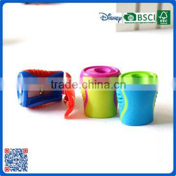 2016 funny 3D dustbin shaped one hole pencil sharpener for children