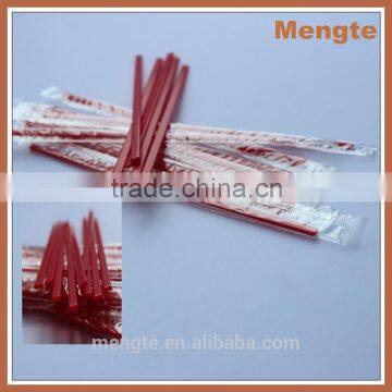 chinese film wrapped retanglar red palstic stirrer