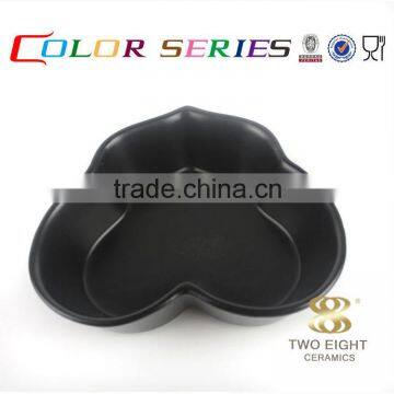 Bulk buy from china chaozhou black heart shaped glass color bowl dish