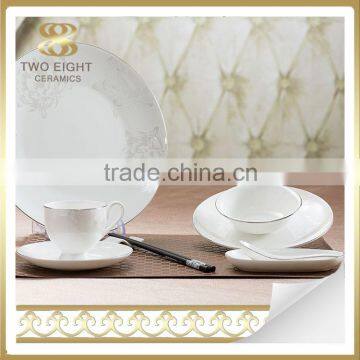 Dinner set hotel used porcelain ceramic dinner plates in guangzhou