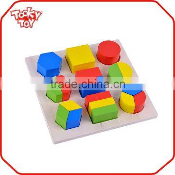 Play And Learn Natural Model Of Geometric Shapes Wooden Blocks