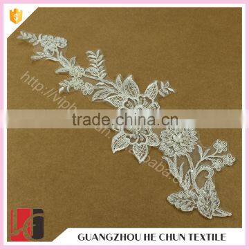 HC-2601-1 Hechun Hand Embroidery Designs Beaded Lace Applique Wholesale photo-5