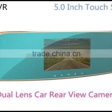 Front and Back Dashboard Dual Cameras Rearview Mirror Car DVR