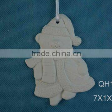 White porcelain Christmas decoration indoor