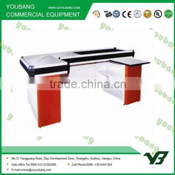 Electric checkout counter with checkout counter with belt