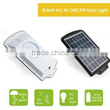 5W outdoor solar led street light solar street lighting with Intelligent sensor