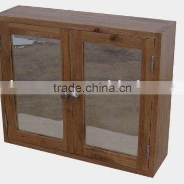 Wooden Bathroom Cabinet with Glass Mirror