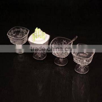 elegant Crystal Glass Ice Cream Bowl Set design ice cream cup